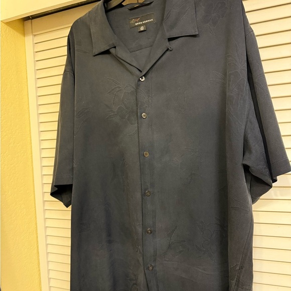 Greg Norman Men's Sz XL Dark Blue Button-Up Shirt - Picture 2 of 12